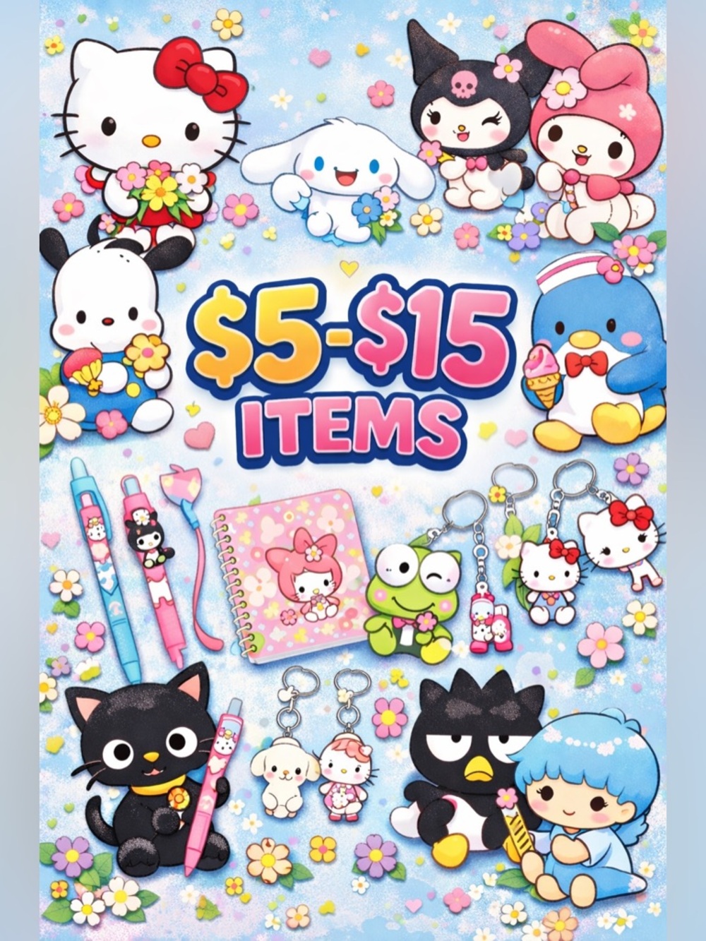 $5 SANRIO CHARACTER ITEMS